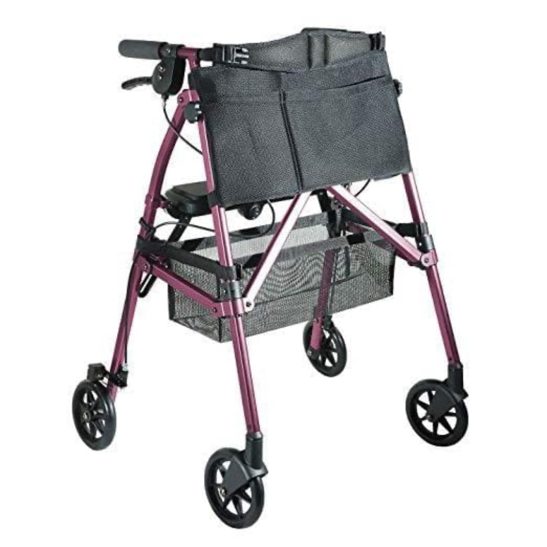 Stander EZ Fold-N-Go Rollator – Lightweight Folding Travel Walker Rollator with 6” Swivel Wheels - Senior.com Rollators